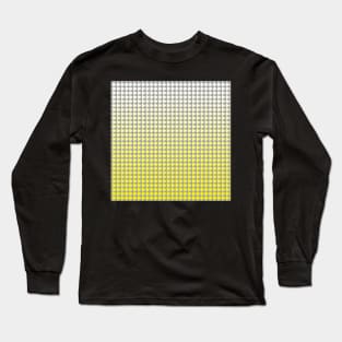 Yellow and Gray Heart Pattern Gradient Colors Long Sleeve T-Shirt